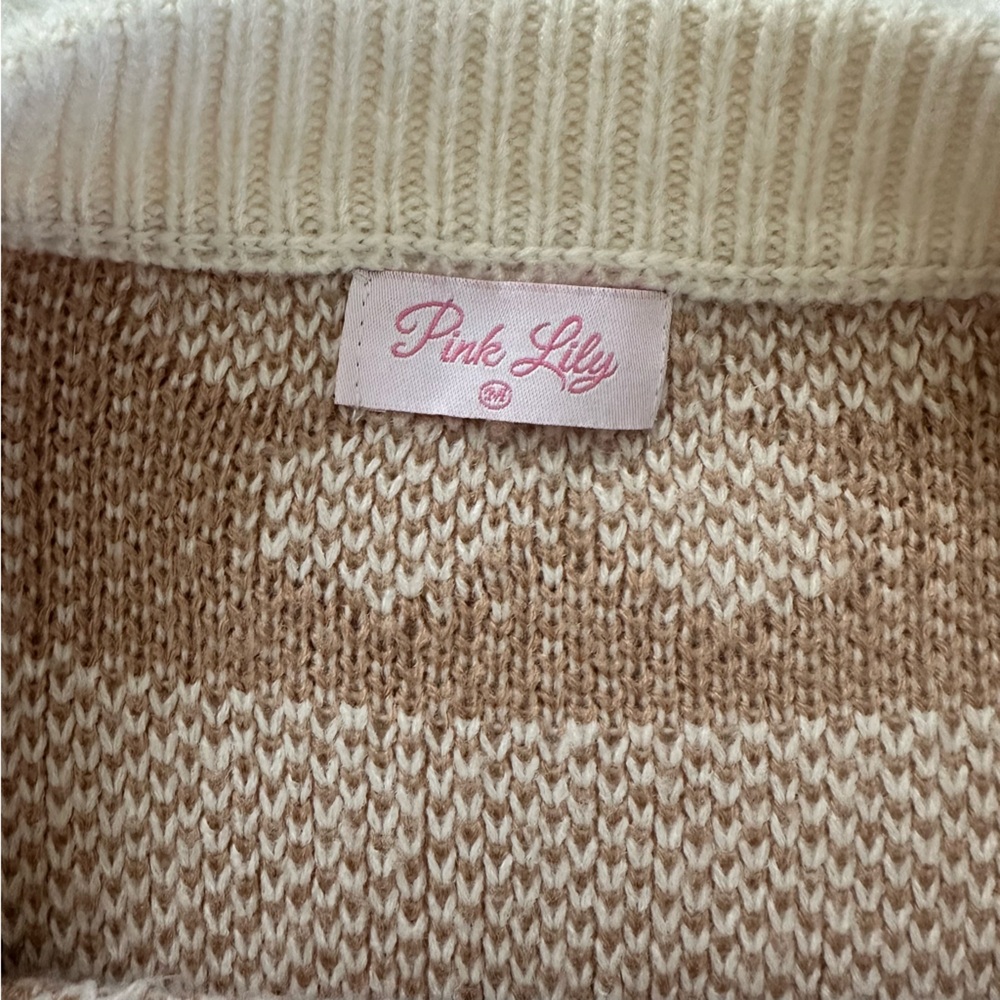 Floral Check Knit Sweater - Picture 3 of 5